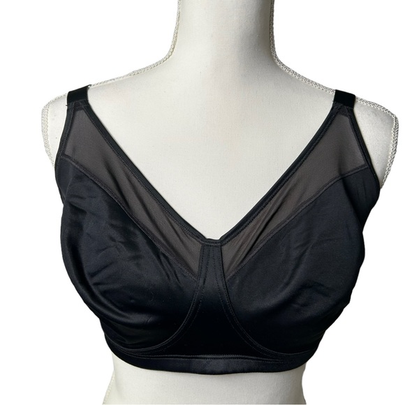 PLAYTEX 18 hour black smoothing minimizer wirefree bra 36DDD style 4697 NWOT - Picture 2 of 7